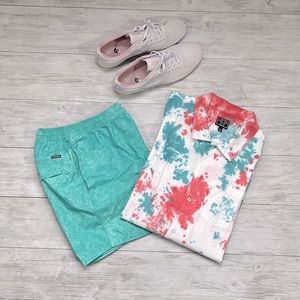 Dark Seas Tye-Dye S/S Button-Up